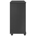 vidaXL Cabinet roulant Gris 63 5 x 39 x 79 cm Bois de Pin Massif
