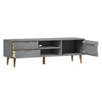vidaXL Meuble TV MOLDE Gris 158x40x49 cm Bois de pin massif