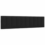 vidaXL Coussin de tête de lit noir 200 cm tissu