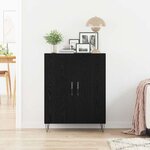 vidaXL Buffet Chêne noir 69 5 x 34 x 90 cm Bois d'ingénierie