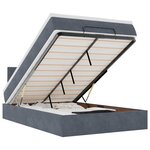 vidaXL Cadre de lit ottoman et matelas gris foncé 120x200 cm velours