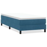 vidaXL Sommier à lattes de lit sans matelas bleu foncé 80x210 cm