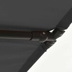 vidaXL Parasol de jardin avec mât en aluminium 2x1 5 m Anthracite
