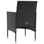 vidaXL Salon de jardin 8 Pièces avec coussins résine tressée noir