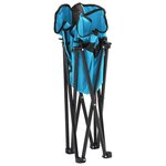 vidaXL Chaise de camping avec poche pliable lot de 2 bleu vif