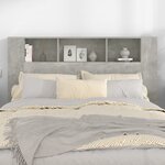 vidaXL Armoire de tête de lit Gris béton 160x18 5x104 5 cm