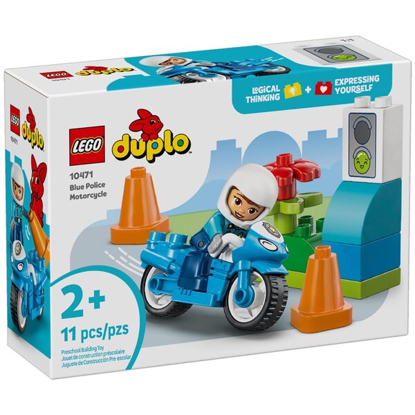 LEGO DUPLO La moto de police bleue 10471  11 pièces  dès 2 ans