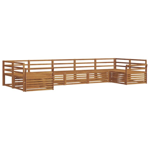 vidaXL Ensemble de canapés d'extérieur 7 Pièces Naturel