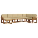 vidaXL Ensemble de canapés d'extérieur 8 Pièces Naturel et Beige