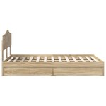 vidaXL Lit de Rangement Chêne Sonoma 120 x 200 cm Bois d'ingénierie