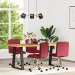 vidaXL Chaises à manger lot de 4 rouge bordeaux similicuir