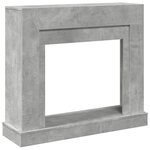 VidaXL Cadre de cheminée gris béton 100x30x87 5 cm bois d'ingénierie