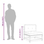 vidaXL Canapé de jardin sans accoudoirs coussins bois massif douglas