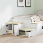 Meuble de rangement vidaXL Blanc 103x41x40 cm en panneaux de particules