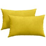 vidaXL Coussins de canapé 2 Pièces Jaune 50 x 30 cm