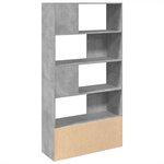 vidaXL Bibliothèque gris béton 100x36x189 cm bois d'ingénierie