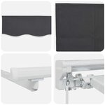 vidaXL Cadre d'auvent Anthracite 250 x 200 cm
