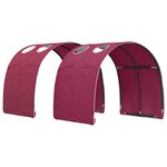 vidaXL Tunnel de lit 2 pc Rouge Polyester