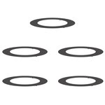 vidaXL Anneaux d'arbre plats 5 Pièces Noir Ø60 / 90 cm Acier