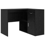 vidaXL Bureau d'angle Chêne noir 102 x 50 x 75 cm Bois d'ingénierie