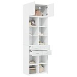 vidaXL Armoire de rangement blanc 70x42 5x225 cm bois d'ingénierie