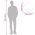 vidaXL Miroir mural Doré Ø 50 cm Rond