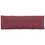 vidaXL Coussin de Dos Bordeaux 160 x 19 x 50 cm tissu