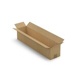 Caisse carton longue simple cannelure à grande ouverture raja 70x15x15 cm (lot de 10)