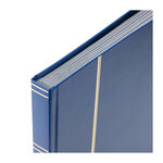 Classeur grand format 32 pages noires pour timbres. Couleur - Bleu