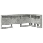 vidaXL Tête de lit de rangement Gris béton 75 cm Bois d'ingénierie