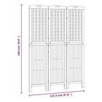 vidaXL Cloison de séparation 3 panneaux 121 5x2x180 cm Bois d'acacia