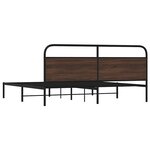 vidaXL Cadre de lit en métal sans matelas chêne marron 180x200 cm