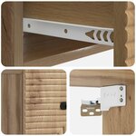 vidaXL Cabinet de chevet mural Chêne artisanal 34 5 x 33 x 20 cm