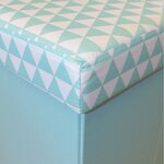 Pouf coffre carré pliable scandinave