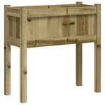 vidaXL Jardinières 2 Pièces avec pieds bois de pin imprégné