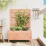 vidaXL Jardinière avec support 79x39 5x114 cm bois massif douglas