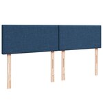 vidaXL Sommier à lattes de lit avec matelas Bleu 200x200 cm Tissu