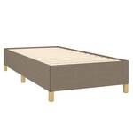vidaXL Sommier à lattes de lit avec matelas Taupe 90x200 cm Tissu