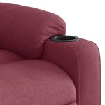 vidaXL Fauteuil inclinable Rouge bordeaux Tissu