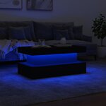 vidaXL Table basse avec lumières LED blanc 90x50x40 cm
