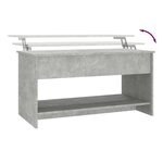 vidaXL Table basse gris béton 102x50x52 5 cm bois d'ingénierie