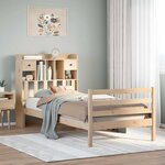 vidaXL Lit bibliothèque sans matelas 90x200 cm bois de pin massif
