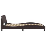 vidaXL Cadre de lit sans matelas marron foncé 120x200 cm tissu