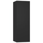 vidaXL Meuble TV Noir 30 5x30x90 cm Bois d’ingénierie