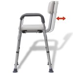 vidaXL Chaise de douche Aluminium Blanc