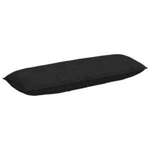 vidaXL Coussin de Dos Noir 140 x 50 cm Tissu en microfibre