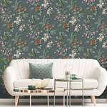 DUTCH WALLCOVERINGS Papier peint Tropical Bleu-vert