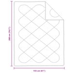 vidaXL Couettes & Duvets Blanc 155 x 200 cm Microfibre