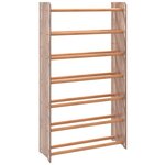 vidaXL Étagère à chaussures Marron 65x24x117 cm Bois d'ingénierie