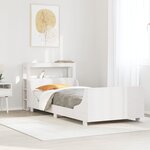 vidaXL Cadre de lit sans matelas blanc 75x190 cm bois de pin massif